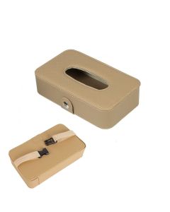 Tissue box with strap beige