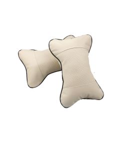 Car headrest pillow beige