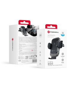 Wireless car phone holder Forcell F-Grip Grand F-24 15W air vent silver