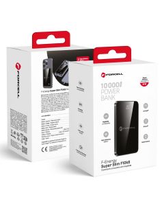 Powerbank compatible with MagSafe Forcell F-Energy SuperSlim F10K8 QC4.0 PD3.0 15W 10000 mAh black
