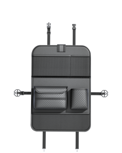 Foldable Car organizer for front seats with compartments D03-B black