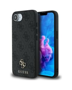 GUESS case for IPHONE 16e (SE 4 2025) compatible with MagSafe GUHMPSE4P4SM4MK (PU 4G Small 4G and Classic) black