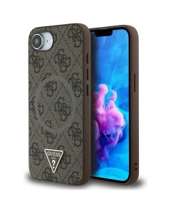 GUESS case for IPHONE 16e (SE 4 2025) compatible with MagSafe GUHMPSE4P4TDPW (PU 4G RingTriangle Logo) brown