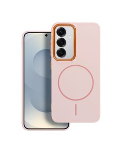 Case for Samsung A56 Frame Mag Cover compatible with MagSafe powder pink