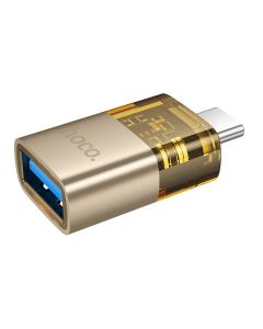 Adapter OTG USB C to USB A Hoco UA36B gold