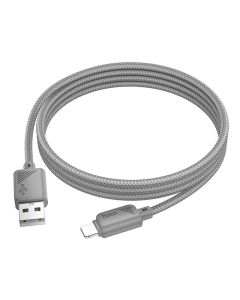 Cable USB A to Lightning Hoco 2 4A 1 m X113 gray