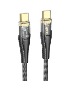 Cable USB C to USB C Hoco 3A 60W 1 2 m U121 black