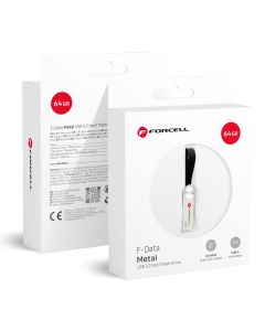FORCELL F-DATA pendrive Metal 64GB USB3.2 Gen 1 (USB A) silver