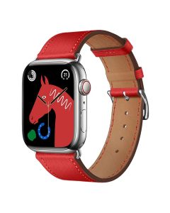 FORCELL F-DESIGN FA20 eco leather strap for APPLE Watch 38 / 40 / 41 mm red