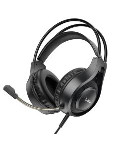 HOCO wire headphones Jack 3 5 mm with microphone W106 black