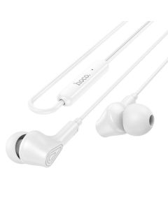 HOCO wire earphones Jack 3 5 mm with microphone M102 white