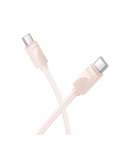 Cable USB C to USB C Hoco 3A 60W 1 m X114 pink