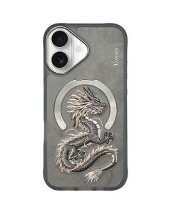 NIMMY case DRAGON compatible with MagSafe for IPHONE 16 gray