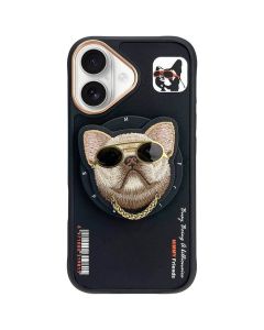 NIMMY case GLASSES COOL DOG compatible with MagSafe for IPHONE 16 black
