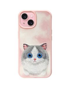 NIMMY case BIG EYED PET 2.0 Cat for IPHONE 15 pink