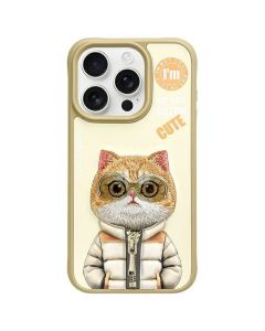 NIMMY case COOL&CUTE 2.0 Cat for IPHONE 15 Pro khaki