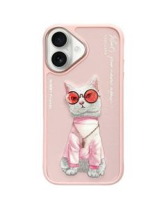 NIMMY case GLASSES COOL CAT for IPHONE 16 pink