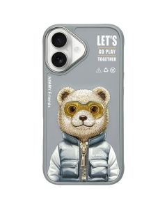 NIMMY case COOL&CUTE 2.0 Bear for IPHONE 16 gray