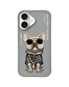NIMMY case GLASSES COOL DOG for IPHONE 16 gray
