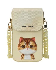 NIMMY phone bag BIG EYED PET 2.0 Cat khaki