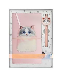 NIMMY set 2in1 notebook + pen BIG EYED PET 2.0 Cat pink
