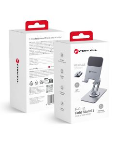 Desk holder for phone / tablet foldable Forcell F-Grip Fold Stand 2 360 gray