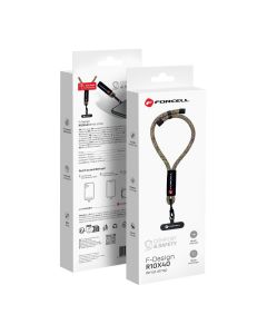 FORCELL F-DESIGN R10X40 wrist phone lanyard with adjustable length (max 20cm in the loop) green pink purple