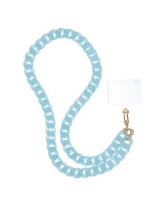 PANAMA LONG Phone lanyard  Phone pendant / cord length 80cm (40cm in the loop) / on neck - blue