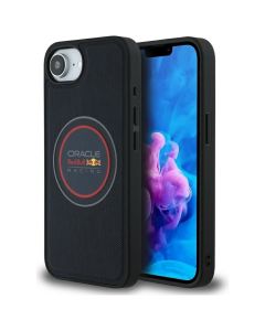 RED BULL case for IPHONE 16e (SE 4 2025) compatible with MagSafe RBHMPSE424PUMEVR (Meshed PU Logo and Red Ring) navy