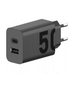 MOTOROLA original charger Type C + USB A 50W MC502/509 black bulk