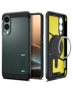 SPIGEN case TOUGH ARMOR compatible with MagSafe for SAMSUNG S25 Edge abyss green