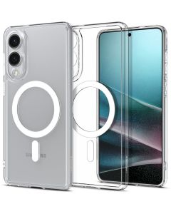 SPIGEN case ULTRA HYBRID MAG compatible with MagSafe for SAMSUNG S25 Edge clear white