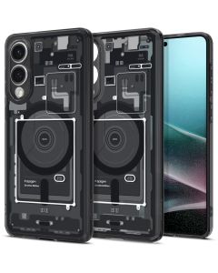 SPIGEN case ULTRA HYBRID MAG compatible with MagSafe for SAMSUNG S25 Edge zero one black