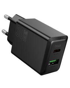 Phone charger Hoco USB A + USB C QC3.0 PD AFC 3A 30W N71 black