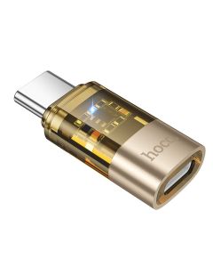 Adapter USB C to Lightning Hoco UA36D transparent gold