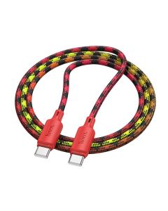 Cable USB C to USB C Hoco 3A 60W 1 m X116 gradient red