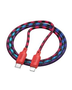 Cable USB C to Lightning Hoco PD 27W 1 m X116 gradient red