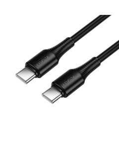 Cable USB C to USB C Hoco 3A 60W 1 m X120 black