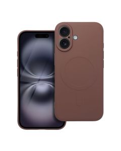 SILICONE MAG COVER case compatible with MagSafe for IPHONE 17 Air brown