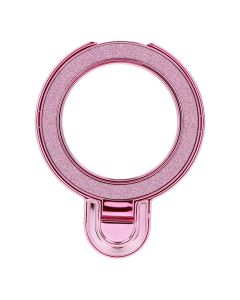 Phone stand CIRCLE GLITTER - stick-on - pink
