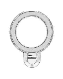 Phone stand CIRCLE GLITTER - stick-on - silver