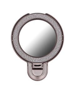 Phone stand CIRCLE MIRROR - stick-on - black