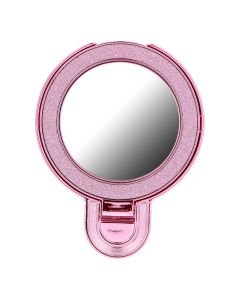 Phone stand CIRCLE MIRROR - stick-on - pink