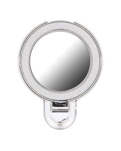 Phone stand CIRCLE MIRROR - stick-on - silver