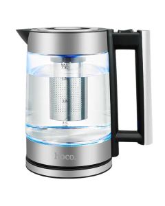Electric kettle Hoco 1 8L HA01A boron glass / stainless steel
