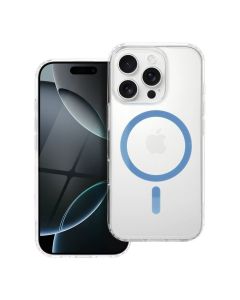 Case for iPhone 17 PRO MAX Drop Glue Colorful Ring Mag Cover compatible with MagSafe light blue