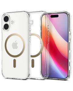SPIGEN case ULTRA HYBRID MAG compatible with MagSafe for IPHONE 17 clear gold