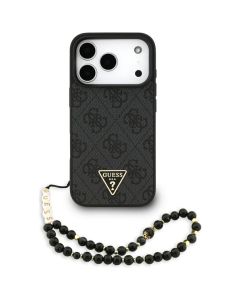 GUESS case for IPHONE 17 Pro compatible with MagSafe GUHMP17LP4TSDPPSK (4G PU W/ Strap Triangle Logo) black