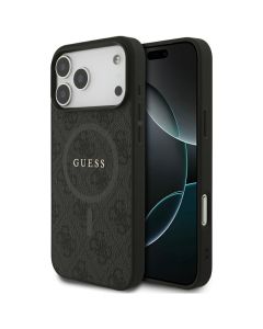 GUESS case for IPHONE 17 Pro Max compatible with MagSafe GUHMP17XG4GFRK (PU 4G Ring Classic Logo) black