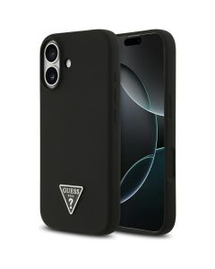 GUESS case for IPHONE 17 compatible with MagSafe GUHMP17SSCTRLMK (Silicone W/ Triangle Logo) black